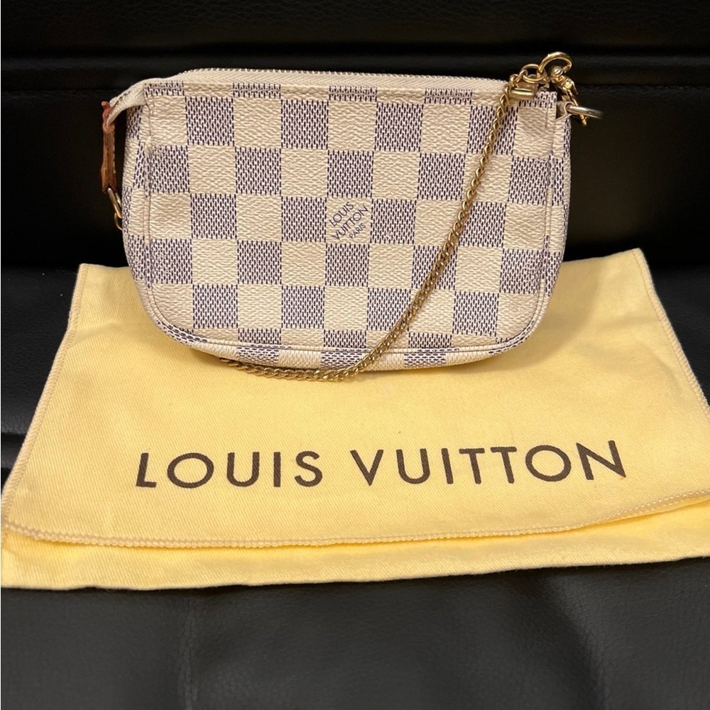 Louis Vuitton Damier azur mini pochette